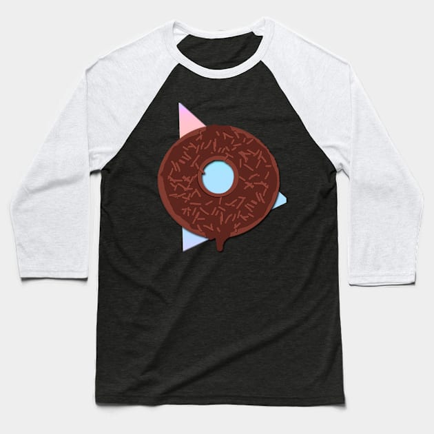 double chocolate doughnut Baseball T-Shirt by swiftjennifer